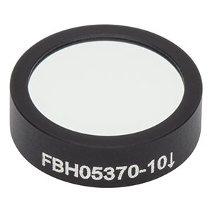 FBH05370-10 - Hard-Coated Bandpass Filter, Ø12.5 mm, CWL = 370 nm, FWHM = 10 nm