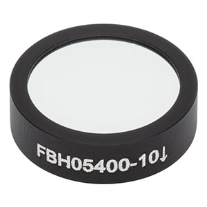 FBH05400-10 - Hard-Coated Bandpass Filter, Ø12.5 mm, CWL = 400 nm, FWHM = 10 nm