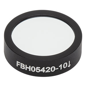 FBH05420-10 - Hard-Coated Bandpass Filter, Ø12.5 mm, CWL = 420 nm, FWHM = 10 nm
