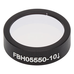 FBH05550-10 - Hard-Coated Bandpass Filter, Ø12.5 mm, CWL = 550 nm, FWHM = 10 nm