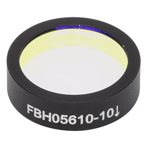 FBH05610-10 - Hard-Coated Bandpass Filter, Ø12.5 mm, CWL = 610 nm, FWHM = 10 nm