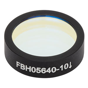 FBH05640-10 - Hard-Coated Bandpass Filter, Ø12.5 mm, CWL = 640 nm, FWHM = 10 nm