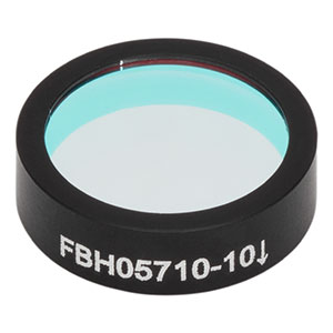 FBH05710-10 - Hard-Coated Bandpass Filter, Ø12.5 mm, CWL = 710 nm, FWHM = 10 nm