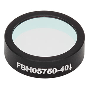 FBH05750-40 - Hard-Coated Bandpass Filter, Ø12.5 mm, CWL = 750 nm, FWHM = 40 nm