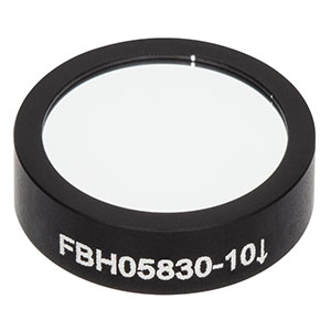 FBH05830-10 - Hard-Coated Bandpass Filter, Ø12.5 mm, CWL = 830 nm, FWHM = 10 nm