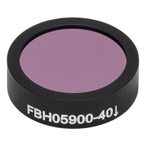 FBH05900-40 - Hard-Coated Bandpass Filter, Ø12.5 mm, CWL = 900 nm, FWHM = 40 nm