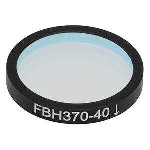 FBH370-40 - Hard-Coated Bandpass Filter, Ø25 mm, CWL = 370 nm, FWHM = 40 nm