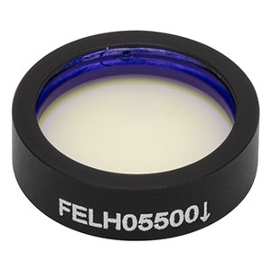 FELH05500 - Ø12.5 mm Longpass Filter, Cut-On Wavelength: 500 nm