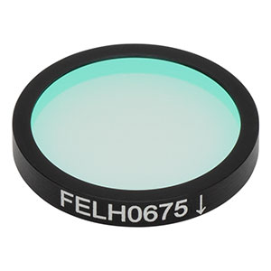 FELH0675 - Ø25.0 mm Longpass Filter, Cut-On Wavelength: 675 nm