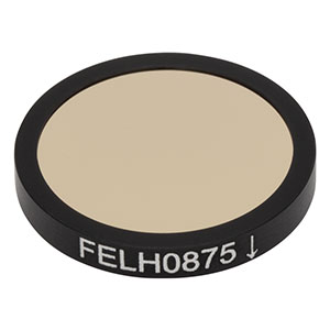 FELH0875 - Ø25.0 mm Longpass Filter, Cut-On Wavelength: 875 nm