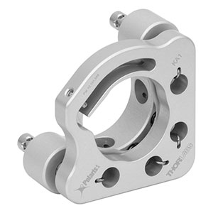 KA1 - Polaris®KA Ø1in Kinematic Mirror Mount, 2 Adjusters with Side Holes, Monolithic Optic Retention