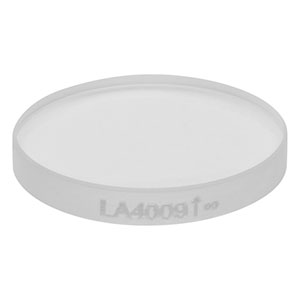 LA4009 - f = 350.0 mm, Ø1/2in UV Fused Silica, Plano-Convex Lens, Uncoated