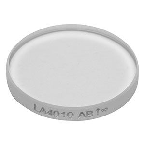 LA4010-AB - f = 400 mm, Ø1/2in UVFS Plano-Convex Lens, ARC: 400 - 1100 nm