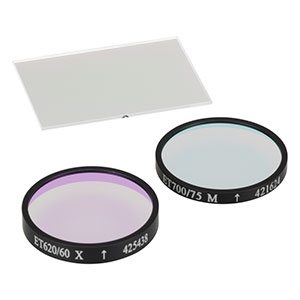 MDF32-CY5 - Cy5 Ø32.0 mm Excitation, Ø32.0 mm Emission, and 32.0 mm x 44.0 mm Dichroic Filters