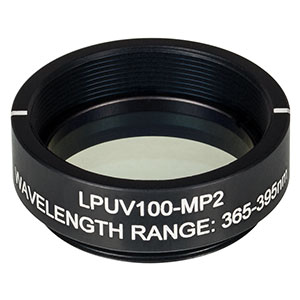 LPUV100-MP2 - Ø25.0 mm SM1-Mounted Linear Polarizer, 365 - 395 nm