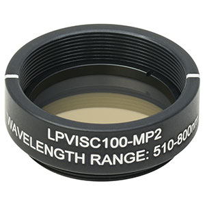 LPVISC100-MP2 - Ø25.0 mm SM1-Mounted Linear Polarizer, 510 - 800 nm