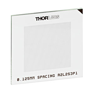R2L2S3P1 - Positive Grid Distortion Target, 1.5in x 1.5in, 125 µm Grid Spacing