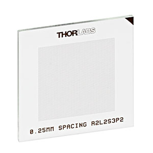 R2L2S3P2 - Positive Grid Distortion Target, 1.5in x 1.5in, 250 µm Grid Spacing