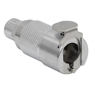 QVM6B - Metal 1/4in OD, 11/64in ID Valved In-Line Coupling Body