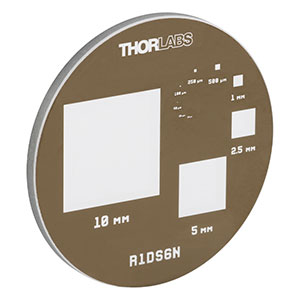 R1DS6N - Negative Square Pixel Calibration Target, Ø1in