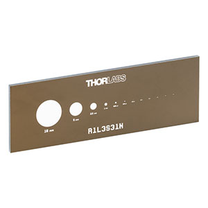 R1L3S31N - Negative Circle Pixel Calibration Target, 3in x 1in