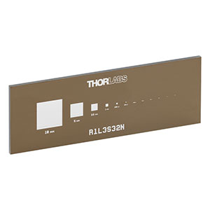 R1L3S32N - Negative Square Pixel Calibration Target, 3in x 1in