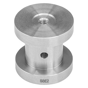 SBE2 - Ø1in Double Pedestal Base Adapter, 8-32 and 1/4in-20 Threads, Length = 1in