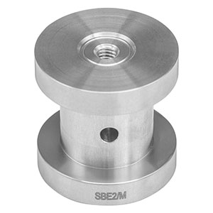 SBE2/M - Ø25 mm Double Pedestal Base Adapter, M4 x 0.7 and M6 x 1.0 Threads, Length = 25.0 mm