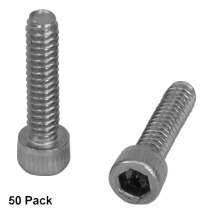 SH4S050 - 4-40 Stainless Steel Cap Screw, 1/2in Long, 50 Pack