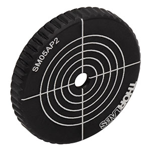 SM05AP2 - Externally SM05-Threaded Alignment Disk with Ø2 mm Through Hole
