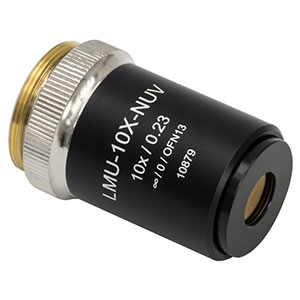 LMU-10X-NUV - MicroSpot Focusing Objective, 10X, 325 - 500 nm, NA = 0.23