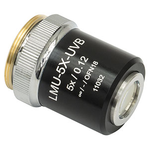 LMU-5X-UVB - MicroSpot Focusing Objective, 5X, 240 - 360 nm, NA = 0.12