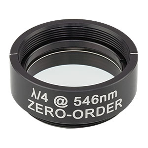 WPQ10M-546 - Ø1in Zero-Order Quarter-Wave Plate, SM1-Threaded Mount, 546 nm