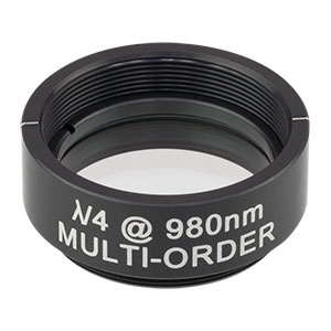 WPMQ10M-980 - Ø1in Multi-Order Quarter-Wave Plate, SM1-Threaded Mount, 980 nm