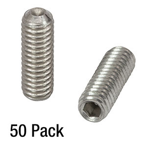 SS4MS12 - M4 x 0.7 Stainless Steel Setscrew, 12 mm Long, 50 Pack