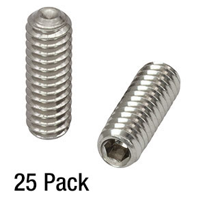 SS25S075 - 1/4in-20 Stainless Steel Setscrew, 3/4in Long, 25 Pack