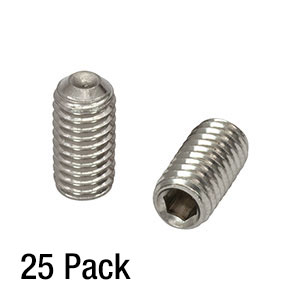SS6MS12 - M6 x 1.0 Stainless Steel Setscrew, 12 mm Long, 25 Pack