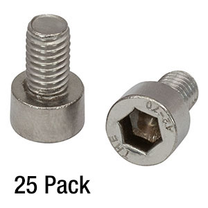 SH6MS10 - M6 x 1.0 Stainless Steel Cap Screw, 10 mm Long, 25 Pack