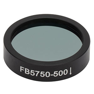 FB5750-500 - Ø1in IR Bandpass Filter, CWL = 5.75 µm, FWHM = 500 nm