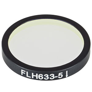 FLH633-5 - Bandpass Filter, Ø25 mm, CWL = 633 nm, FWHM = 5 nm
