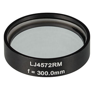 LJ4572RM - f = 300.0 mm, Ø1in, UVFS Mounted Plano-Convex Round Cyl Lens
