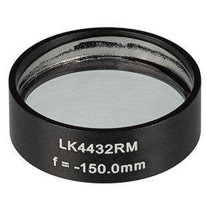 LK4432RM -  f= -150.0 mm, Ø1in, UVFS Mounted Plano-Concave Round Cyl Lens 