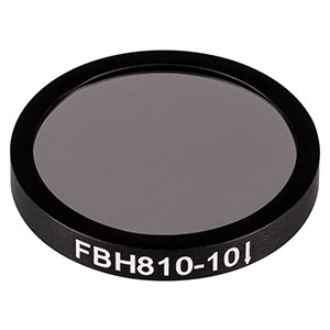 FBH810-10 - Premium Bandpass Filter, Ø25 mm, CWL = 810 nm, FWHM = 10 nm