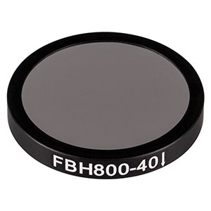 FBH800-40 - Premium Bandpass Filter, Ø25 mm, CWL = 800 nm, FWHM = 40 nm