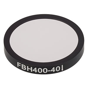 FBH400-40 - Premium Bandpass Filter, Ø25 mm, CWL = 400 nm, FWHM = 40 nm