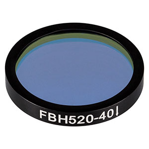 FBH520-40 - Bandpass Filter, Ø25 mm, CWL = 520 nm, FWHM = 40 nm