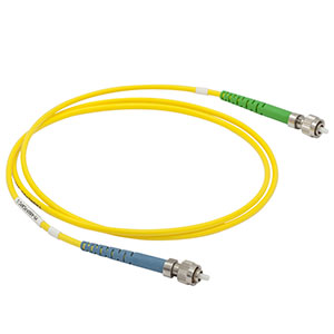 P5-460P-PCAPC-1 - Low-Insertion-Loss SM Fiber Patch Cable, 1 m, 488 - 633 nm, FC/PC to FC/APC