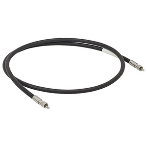 MR14L01 - Ø50 µm, 0.22 NA, Low OH, SMA-SMA Armored Fiber Patch Cable, 1 m Long