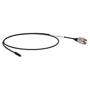 M86L005 - Ø200 µm Core, 0.22 NA FC/PC to Ø1.25 mm Ferrule Patch Cable, 0.5 m Long 