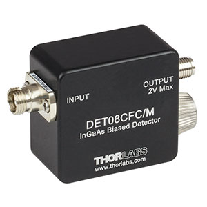 DET08CFC/M - 5 GHz (Max) InGaAs FC/PC-Coupled Photodetector, 800 - 1700 nm, M4 Tap